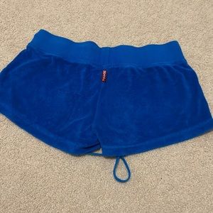 Dark blue hard tail shorts in size large